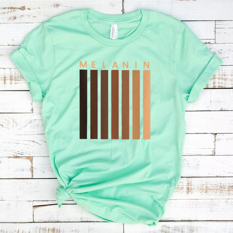 Melanin Women T-Shirt 100% Cotton