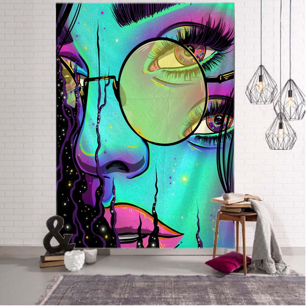 Tapestry Wall Hanging Smoke Girl Wall Art