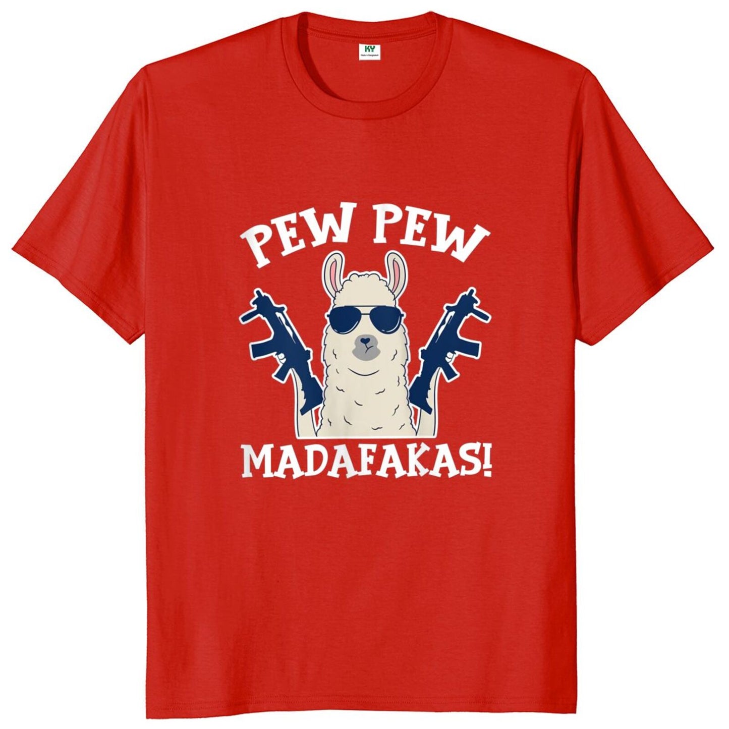 Pew Pew Madafakas Llama 100% Cotton
