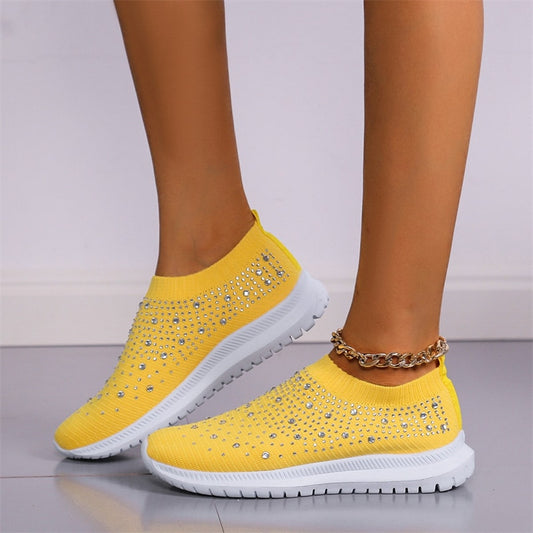 Crystal Mesh Casual Cozy Shoes Womens