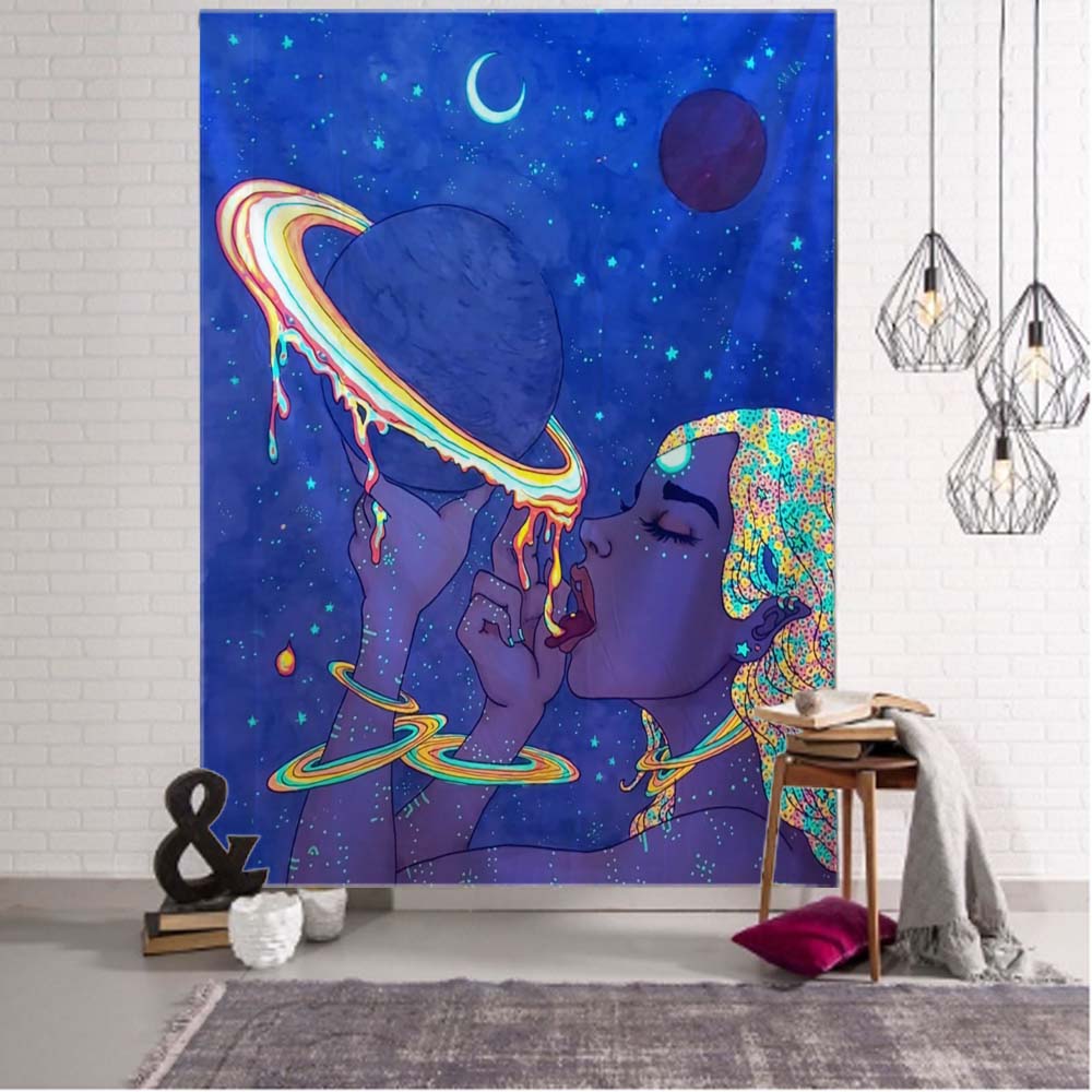 Tapestry Wall Hanging Smoke Girl Wall Art