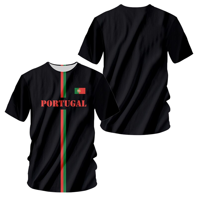 Portugal National Flag 3D Printed Summer T Shirt