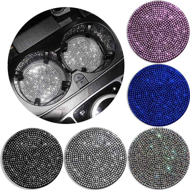 Car Diamond Coaster Cup Non-Slip Mat Auto Interior Decoration Accessories