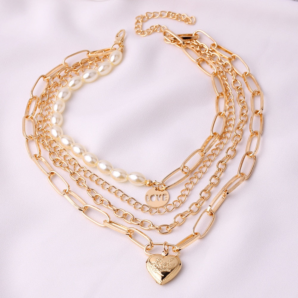Multi-Layer Necklace Trendy Jewelry